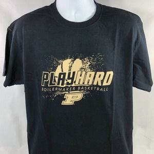 Purdue Boilermakers Play Hard Tee Short Sleeve Shirt Men's Black Basketball XL